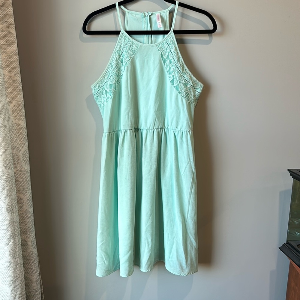 Lace mint dress
